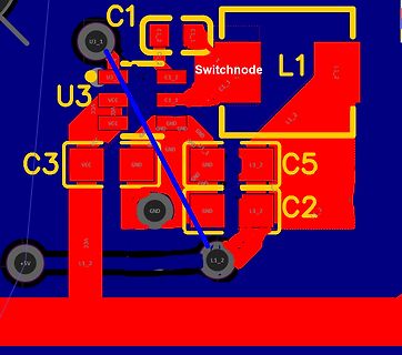 Ausschnitt eines Leiterplatten-Layouts