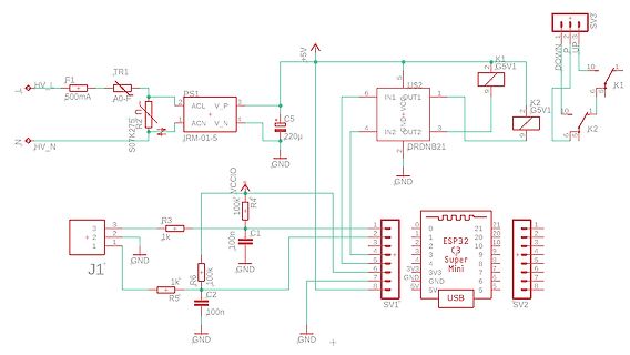 Schaltplan mit ESP32 C3 Super Mini