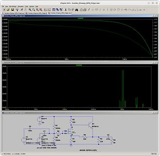 LTspice Simulation Bode-Plot und Schaltplan