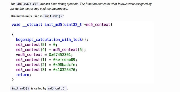 C-Code Snippet einer MD5-Initialisierung