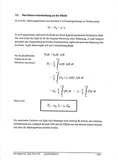 Herleitung der Durchlassverlustleistung an einer Diode