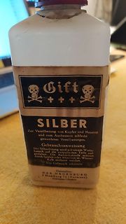 Flasche mit Gift Silber zur Versilberung