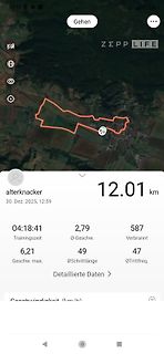 Sport-Aktivitätsdaten einer App