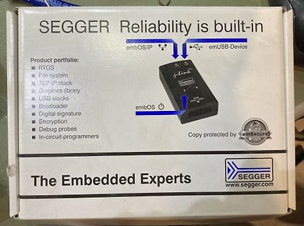 Verpackung einer SEGGER J-Link Debug Probe