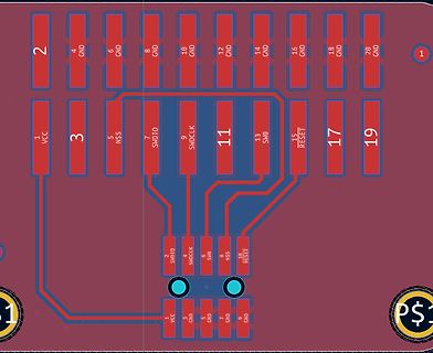 PCB-Layout eines Mikrocontroller-Anschlusses