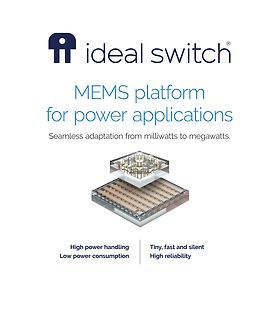 Werbebanner für MEMS-Plattform von ideal switch