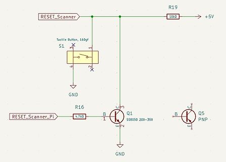 Schaltplan einer Reset-Schaltung mit Transistor