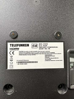 Typenschild eines Telefunken Geräts