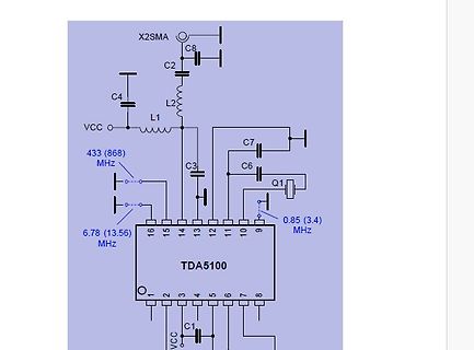 Schaltplan eines TDA5100 Funkempfängers