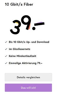 Werbung für Glasfaser-Internetanschluss