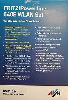 Verpackung FRITZ!Powerline 540E WLAN Set