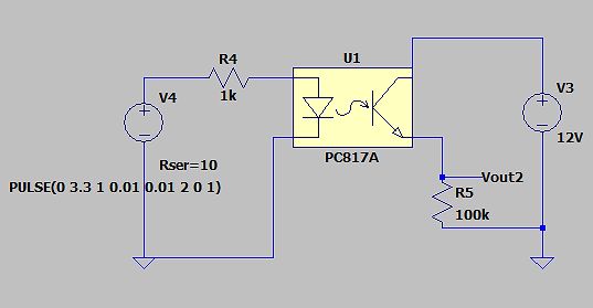 Schaltplan mit Optokoppler PC817A