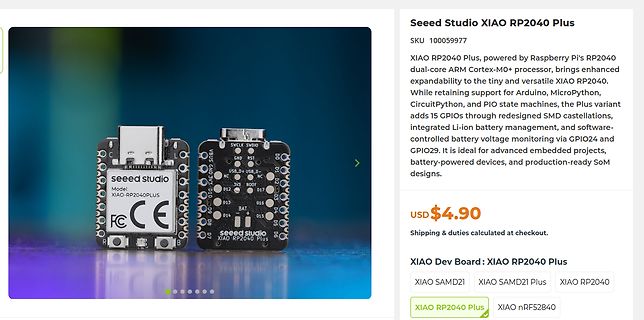 Seeed Studio XIAO RP2040 Plus Mikrocontroller