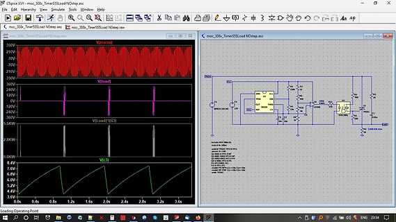 LTspice Simulation Schaltplan und Wellenformen