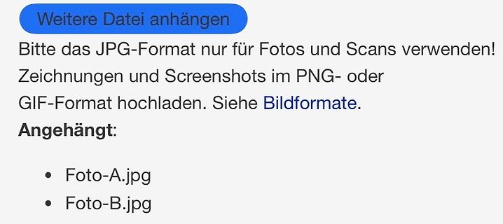 Fehlermeldung beim Dateianhang