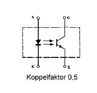 Schaltplan Optokoppler mit Koppelfaktor