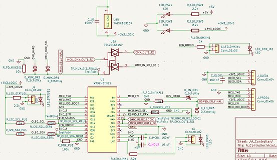 Elektronischer Schaltplan mit Mikrocontroller und LEDs