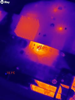 Wärmebildaufnahme einer Elektronikkomponente