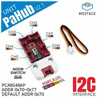 M5Stack Unit PaHub v2.1 I2C Multiplexer