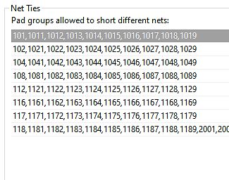 Software-Einstellung für Net-Tie-Verbindungen