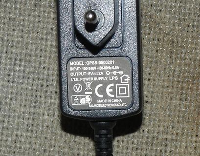 Netzteil mit technischen Daten
