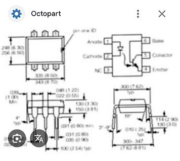 Technische Zeichnung und Schaltplan eines Bauteils