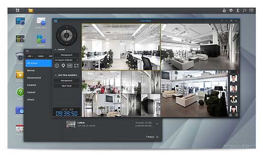 Benutzeroberfläche einer Videoüberwachungssoftware