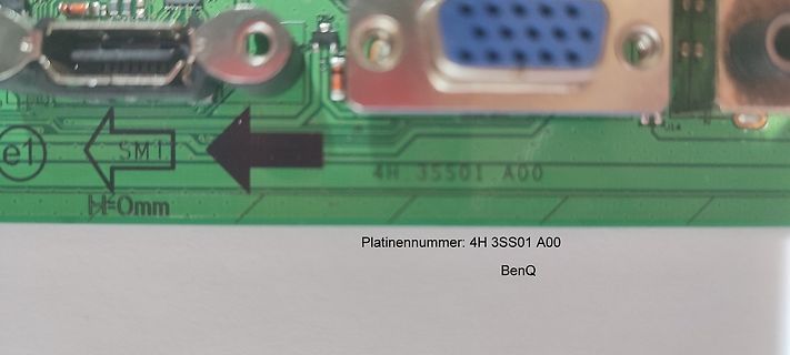 Nahaufnahme einer BenQ Leiterplatte