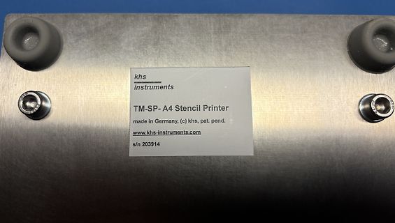 Typenschild eines Stencil Printers