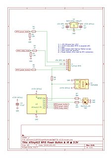 Schaltplan Raspberry Pi Power Button und IR @ 3.3V