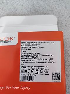 Verpackung eines RCBO Leitungsschutzschalters