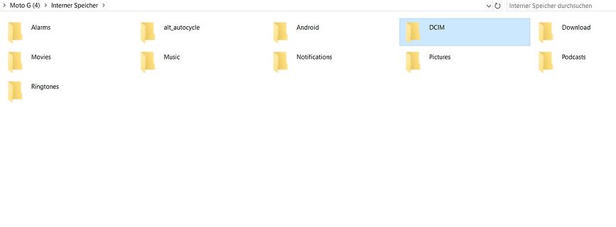 Dateimanager Ansicht Ordnerstruktur