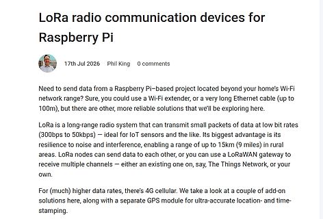 Artikel über LoRa Funkmodule für Raspberry Pi