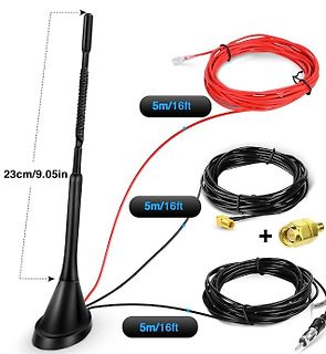 Antenne mit Kabeln und Steckverbindern