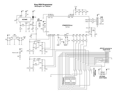 Schaltplan eines Easy PDK Programmers