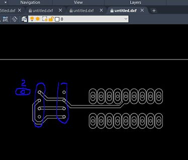 CAD-Ansicht eines Leiterplatten-Layouts