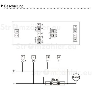 Beschaltung und Anschlussplan eines Stromzählers