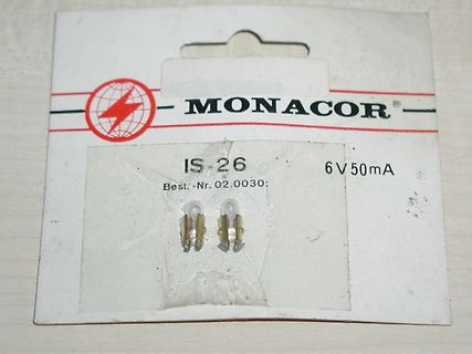 Monacor IS-26 6V 50mA Glühlampen