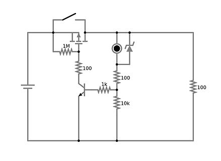 Schaltplan mit Transistor, MOSFET und Zener-Diode