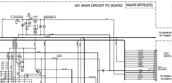Schaltplan U01 MAIN CIRCUIT PC BOARD