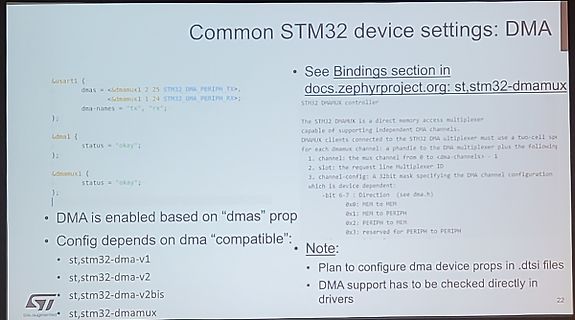 Präsentation über STM32 DMA Einstellungen