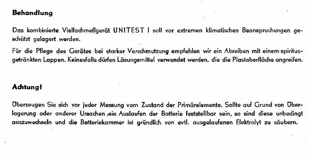 Deutscher Text aus einer Bedienungsanleitung
