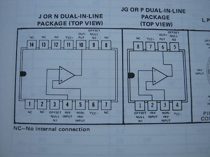 Pinbelegung J OR N und JG OR P Dual-In-Line Package