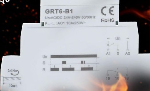 Aufkleber eines Zeitrelais GRT6-B1