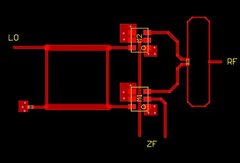 Leiterplatten-Layout einer HF-Schaltung