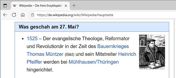 Wikipedia Artikel über den 27. Mai