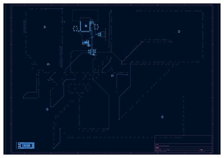 CAD-Ansicht eines Leiterplatten-Layouts