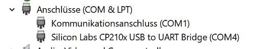 Ausschnitt des Windows Geräte-Managers