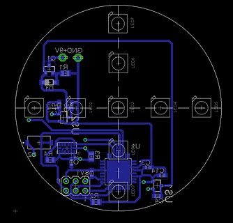 PCB-Layout einer kreisförmigen Leiterplatte