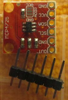 Leiterplatte mit MCP4725 DAC Modul
